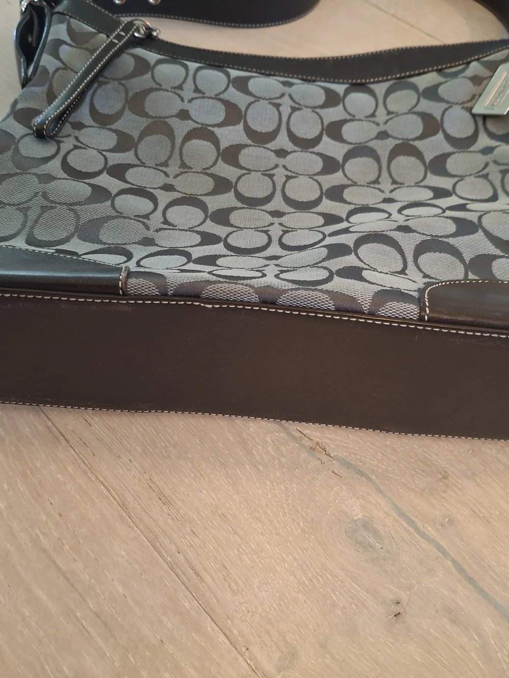 Coach Brown Signature Canvas Shoulder Bag